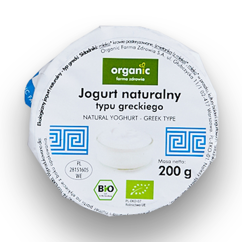 *ORGANIC Jogurt naturalny typu greckiego, ekologiczny (200g) - BIO