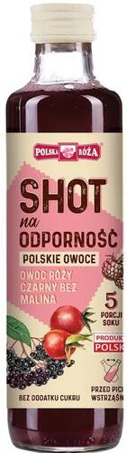 POLSKA RÓŻA SHOT na odporność "Polskie Owoce" bez cukru (250 ml)