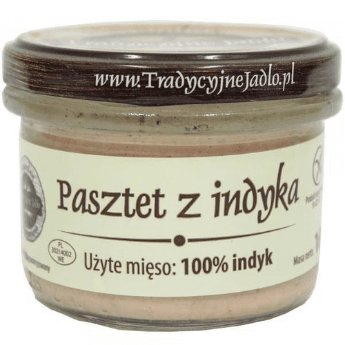 *TRADYCYJNE JADŁO Pasztet z indyka, bezglutenowy [słoik] (160g)  (f)