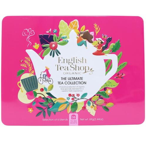 ENGLISH TEA SHOP Zestaw herbatek The Ultimate Tea Collection w ozdobnej puszce (36x1,5g) - BIO