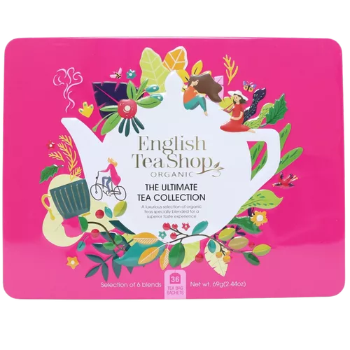 ENGLISH TEA SHOP Zestaw herbatek The Ultimate Tea Collection w ozdobnej puszce (36x1,5g) - BIO