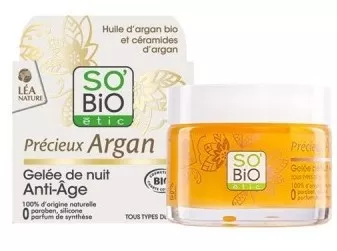 SO BIO Żel na noc przeciwzmarszczkowy z olejkiem arganowym (40ml) - BIO