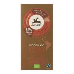 ALCE NERO Czekolada gorzka z kawałkami kakao bezglutenowa (100g) - BIO Fair Trade
