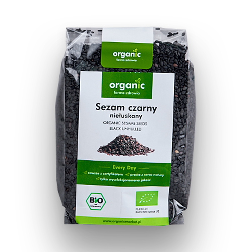 ORGANIC Sezam czarny niełuskany, ekologiczny (150g)  - BIO