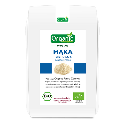 ORGANIC Mąka gryczana pełnoziarnista, ekologiczna (900g) - BIO