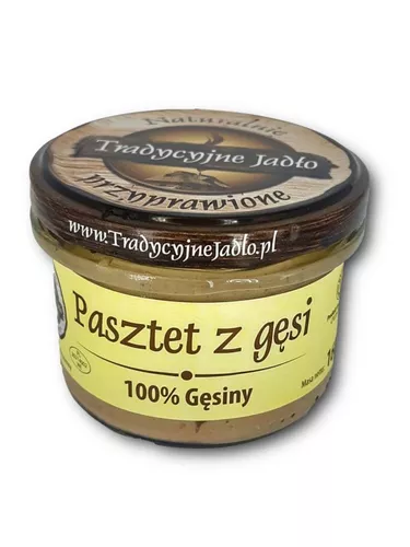 *TRADYCYJNE JADŁO Pasztet z gęsi 100% gęsiny, bezglutenowy (160g) (f)