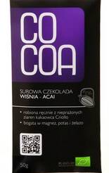 COCOA Czekolada surowa wiśnia-acai (50g) - BIO