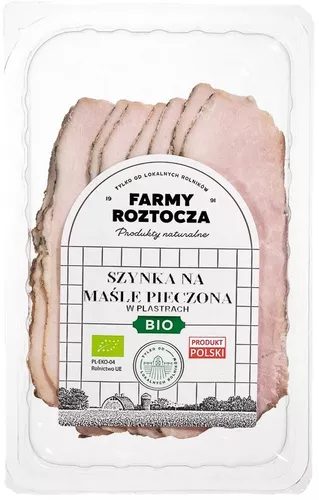 *FARMY ROZTOCZA Szynka na maśle pieczona w plastrach (100 g) - BIO 