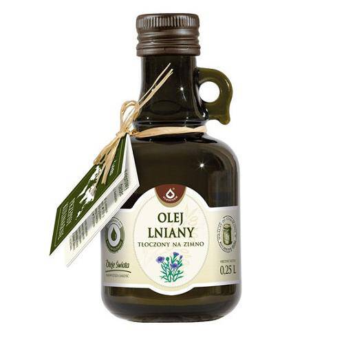 OLEOFARM Olej lniany tłoczony na zimno (250ml)