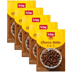 5x SCHAR Chrupki kakaowe, bezglutenowe, bez laktozy - Choco Balls (250g)