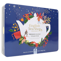 ENGLISH TEA SHOP Zestaw herbat - Premium Holiday Collection Blue Tin (36x1,9g) - BIO